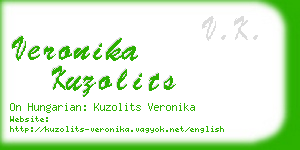 veronika kuzolits business card